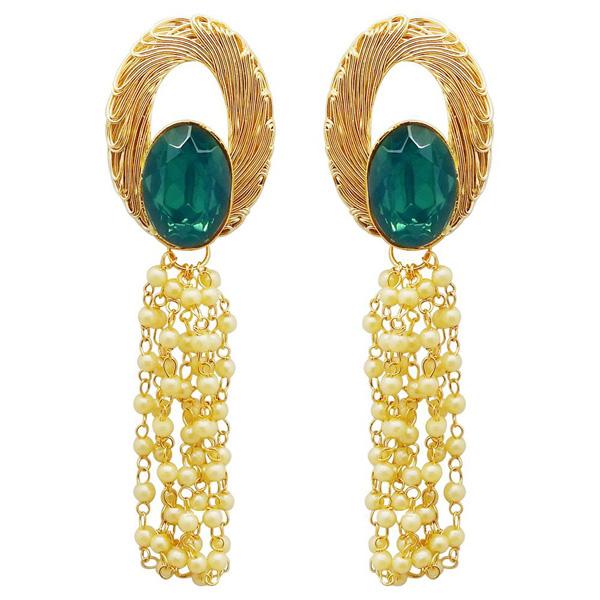 Kriaa Gold Plated Resin Stone Dangler Earring - 1311411C