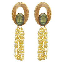 Kriaa Resin Stone Gold Plated Dangler Earrings - 1311411D