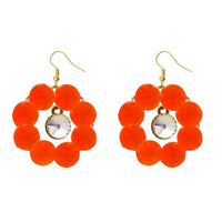 Kriaa Gold Plated Resin Stone Dangler Earring - 1311412E