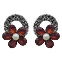 Kriaa Resin Stone Gold Plated Stud Earrings - 1311413A