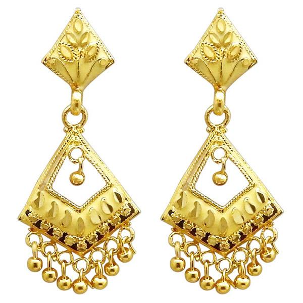 Kriaa Maroon Meenakari Gold Plated Dangler Earring - 1311705