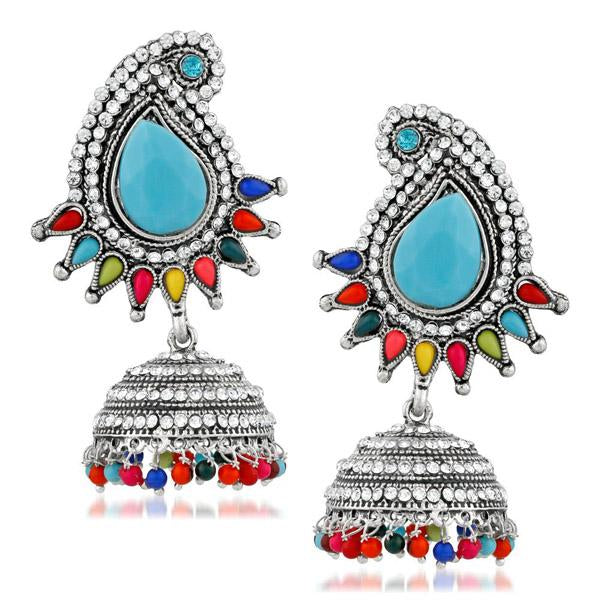 Kriaa Multi Beads Austrian Stone Jhumki Earring - 1311506E