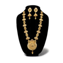 Kriaa Gold Plated Brown Austrian Stone Haram Necklace Set - 1110202B