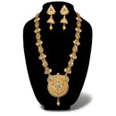 Kriaa Gold Plated Brown Austrian Stone Haram Necklace Set - 1110204B