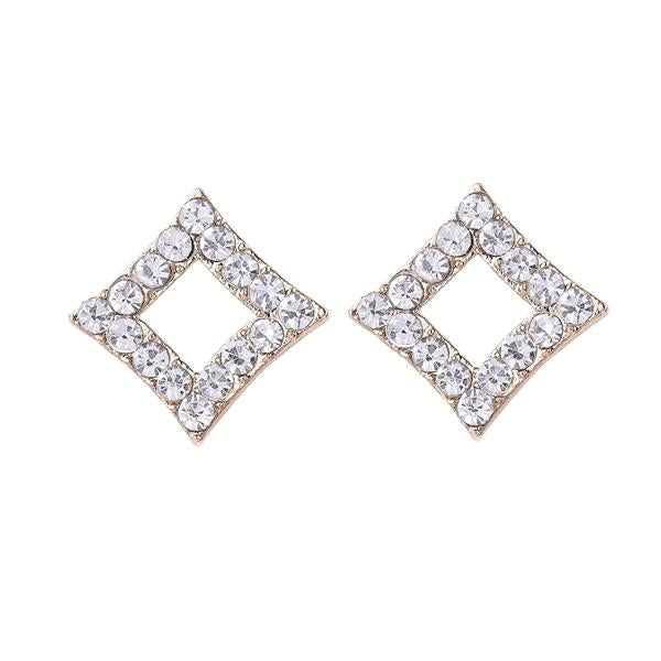 Kriaa Austrian Stone Gold Plated Assorted Stud Earrings - 1310703A