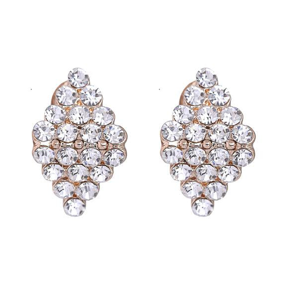 Kriaa Gold Plated Austrian Stone Assorted Stud Earrings - 1310704A