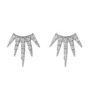 Kriaa Austrian Stone Silver Plated Assorted Stud Earrings - 1310705B