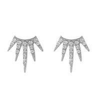 Kriaa Austrian Stone Silver Plated Assorted Stud Earrings - 1310705B