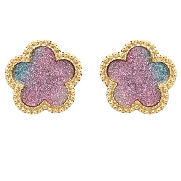 The99Jewel Multicolor Gold Plated Stud Earrings - 1301142