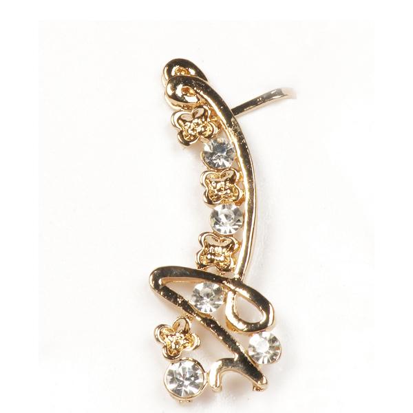 Urthn Austrian Stone Gold Plated Single Ear Cuff - 1302523