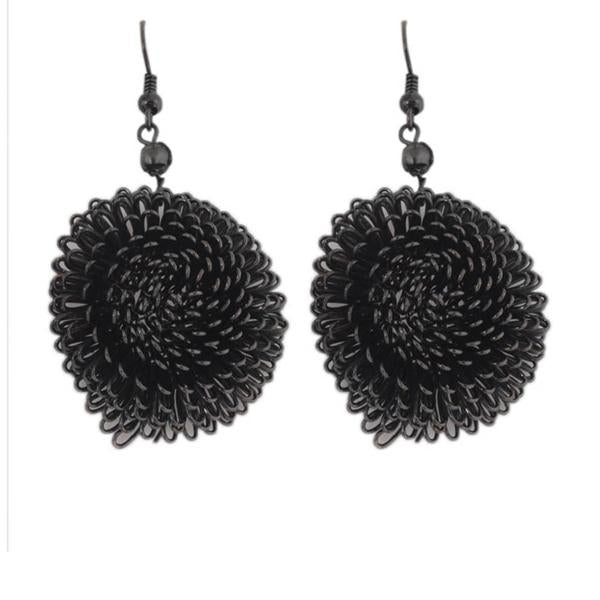 Urthn Black Oxidised Dangler Earrings - 1303534