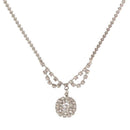 Urthn Austrian Stone Rhodium Plated Necklaces - 1102414