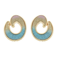 The99Jewel Multicolor Gold Plated Stud Earrings - 1301143