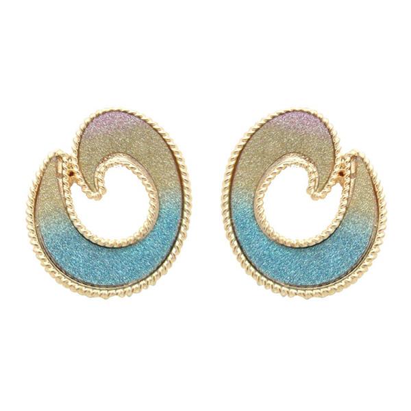 The99Jewel Multicolor Gold Plated Stud Earrings - 1301143