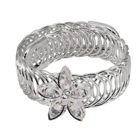 Urthn White Austrian Stone floral Adjustable kada - 1402106F