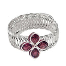 Urthn Purple Austrian Stone Silver Plated Adjustable kada - 1402108A