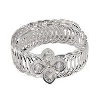 Urthn White Austrian Stone Silver Plated Adjustable kada - 1402108F