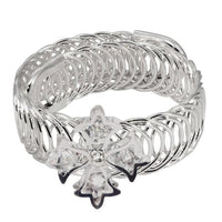 Urthn Silver Plated White Austrian Stone Adjustable kada - 1402109B