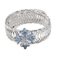 Urthn Silver Plated Blue Austrian Stone Adjustable kada - 1402109C