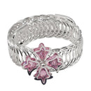 Urthn Silver Plated Pink Austrian Stone Adjustable kada - 1402109D
