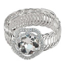 Urthn White Austrian Stone Silver Plated Adjustable kada - 1402113A