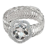 Urthn White Austrian Stone Silver Plated Adjustable kada - 1402113A