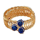 Urthn Gold Plated Blue Austrian Stone Adjustable Kada - 1402104B
