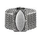Urthn White Turquoise Texture Stone Magnetic Bracelet - 1402403D