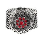 Urthn Rhodium Turquoise Texture Stone Magnetic Bracelet - 1402409A