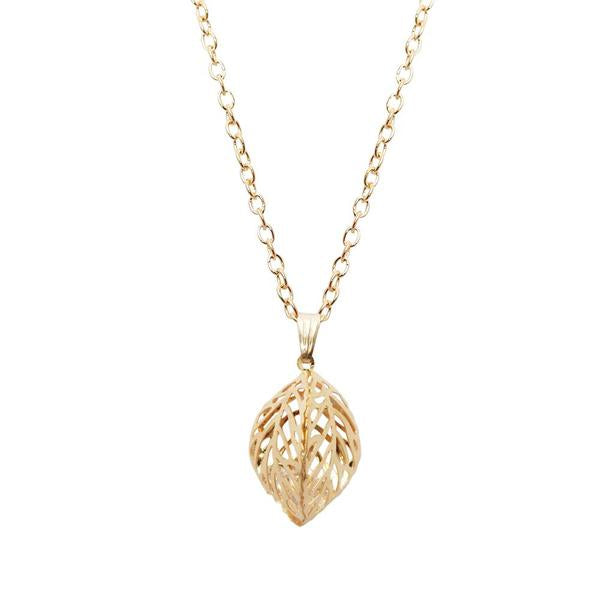 Urthn Glass Stone Gold Plated Chain Pendant - 1203251B