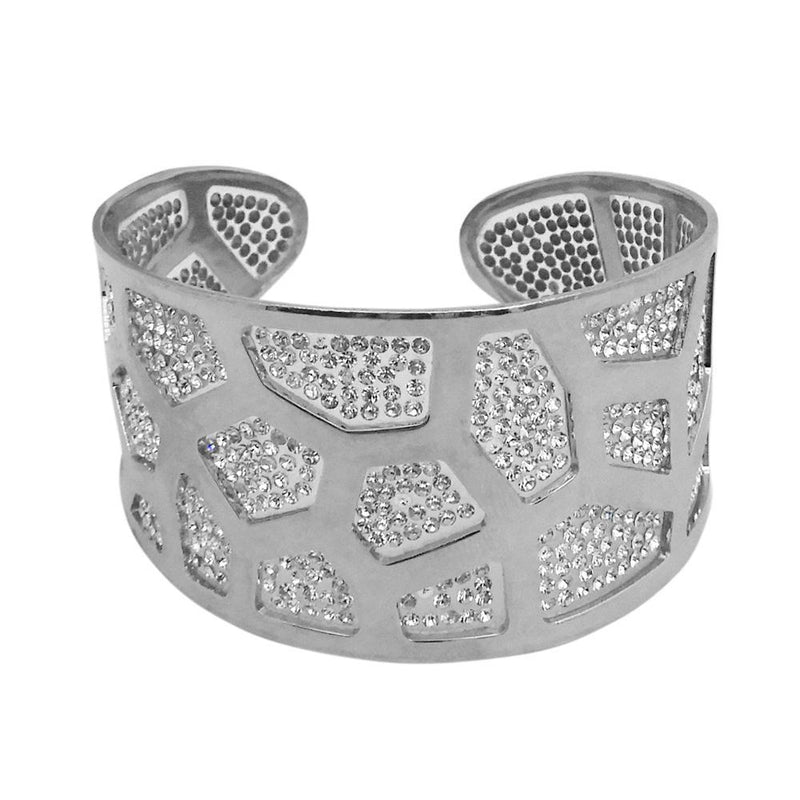 Urthn Rhodium Plated White Austrian Stone kada - 1402902B