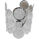 Urthn White Austrian Stone Rhodium Plated Kada - 1402905B