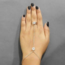 Urthn Gold Plated Austrian Stone Chain Hand Harness - 1502310A