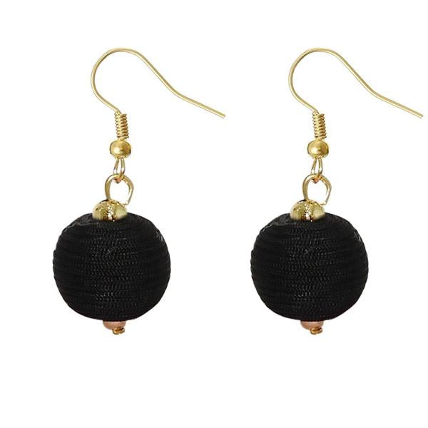 Urthn Ball Shaped Gold Plated Thread Earrings - 1309025E