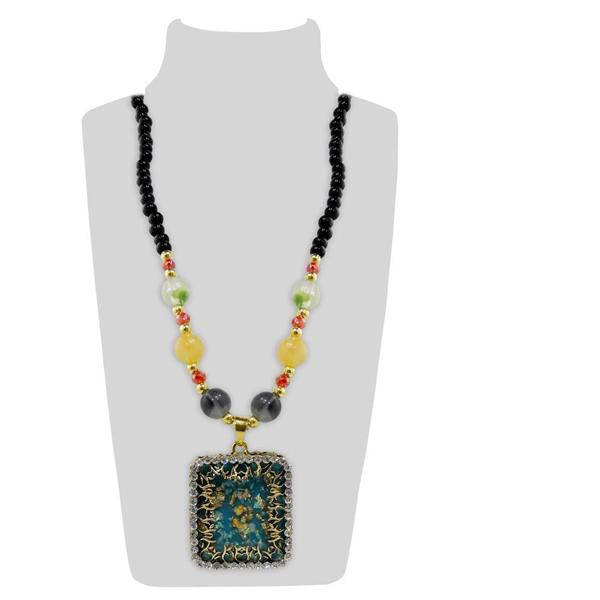 Urthn Austrian Stone And Multicolor Beads Necklace - 1108904