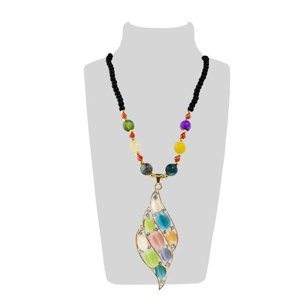 Urthn Multicolor Beads & Stone Gold Plated Necklace - 1108911