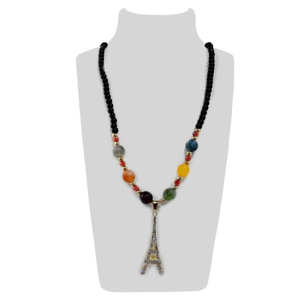 Urthn Gold Plated Beads And Austrian Stone Necklace - 1108926