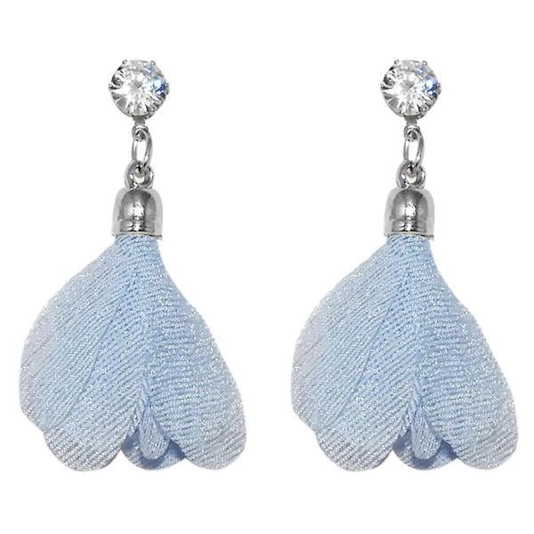 Urthn Austrian Stone Blue Tessel Dangler Earring - 1310901D