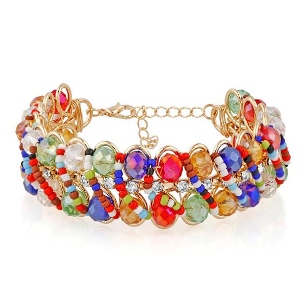 Urthn Crystal Stone Gold Plated Bracelet - 1403103E