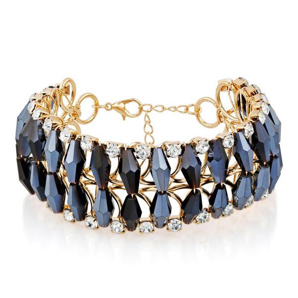 Urthn Gold Plated Crystal Stone Bracelet - 1403104A