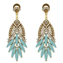 Urthn Blue Crystal And Stone Dangler Earrings - 1311204A