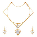 Urthn Zinc Alloy Gold Plated Austrian Stone Necklace Set - 1110408A