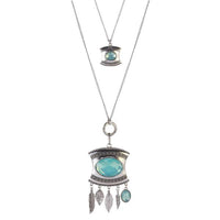Urthn Crystal Stone Silver Plated 2 Layer Chain Necklaces - 1110505D