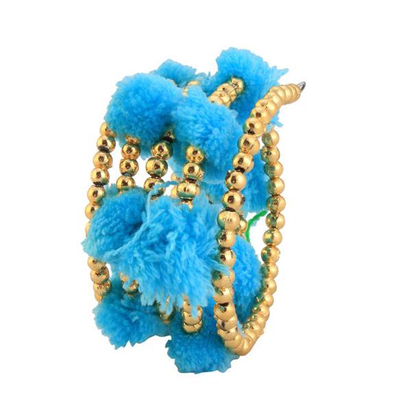 Urthn Blue Thread Gold Plated kada - 1403308C