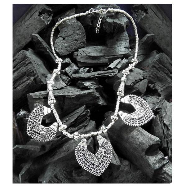 Urthn Rhodium Plated Zinc Alloy Boho Necklace - 1110701