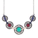 Urthn Crystal Stone Rhodium Plated Statement Necklace - 1110731A