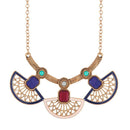 Urthn Antique Gold Meenakari Stone Statement Necklace - 1110736B