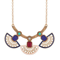 Urthn Antique Gold Meenakari Stone Statement Necklace - 1110736B