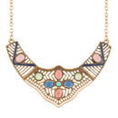 Urthn Multicolour Stone Meenakari Statement Necklace - 1110741A