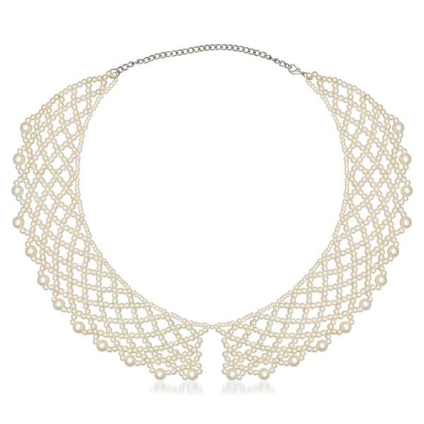 Beadside Zinc Alloy White Pearl Necklace - 1111107